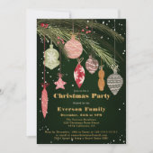 Feestelijke Ornamenten Vrolijke Kerstillustraties Kaart (Voorkant)