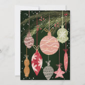 Feestelijke Ornamenten Vrolijke Kerstillustraties Kaart (Achterkant)