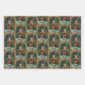 Feestelijke Oude Wereld Sinterklaas Inpakpapier Vel (Voorkant 3)