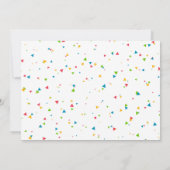 Feestelijke oudejaarsavond Bash Kleurrijke Confett Kaart (Achterkant)