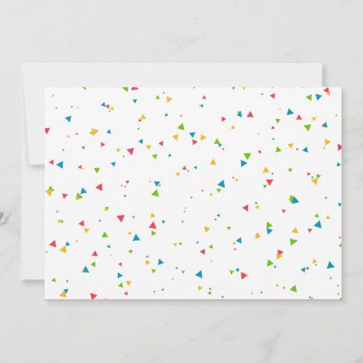 Feestelijke oudejaarsavond Bash Kleurrijke Confett Kaart (Achterkant)