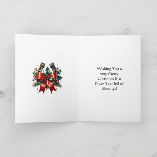 Feestelijke Paard en Rode Rustieke Schuur Kerstmis Kaart (Binnen)