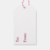 Feestelijke paarden en kerstverlichting cadeaulabel (Achterkant)