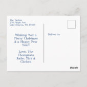 Feestelijke paarden en kerstverlichting gepersonal briefkaart (Achterkant)