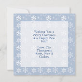 Feestelijke paarden en kerstverlichting gepersonal kaart (Achterkant)