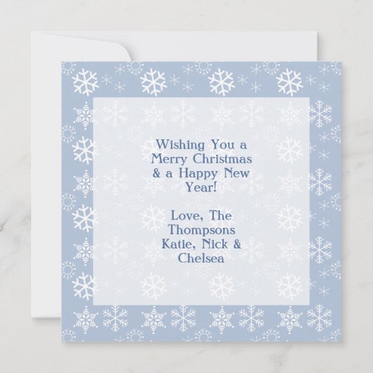 Feestelijke paarden en kerstverlichting gepersonal kaart (Achterkant)