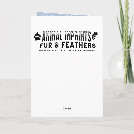 Feestelijke paarden en kerstverlichting kaart (Achterkant)