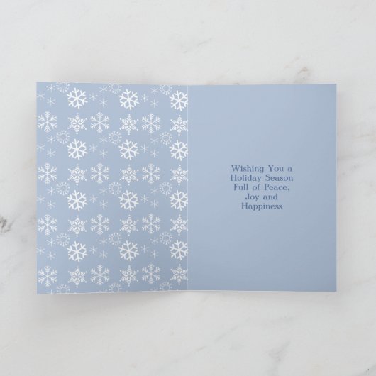 Feestelijke paarden en kerstverlichting kaart (Binnen)