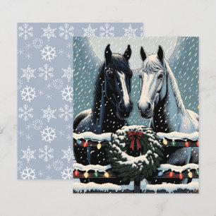 Feestelijke paarden Kerstschrapboek