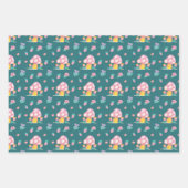 Feestelijke Paddenstoel rood groen goudbruin Kerst Inpakpapier Vel (Voorkant 2)