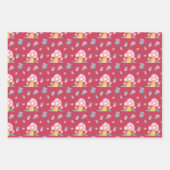 Feestelijke Paddenstoel rood groen goudbruin Kerst Inpakpapier Vel (Voorkant)