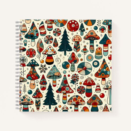 Feestelijke Paddenstoelen Notitieboek (Voorkant)