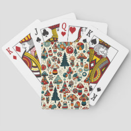 Feestelijke Paddenstoelen Pokerkaarten