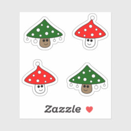 Feestelijke paddenstoelen Vinyl Stickers