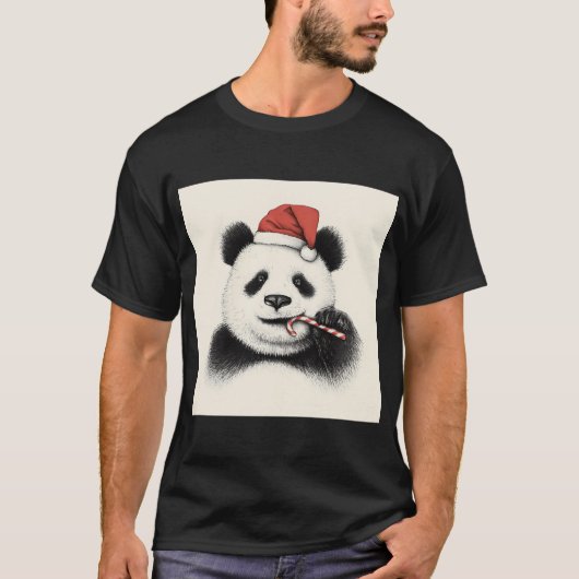 Feestelijke Panda T-shirt (Voorkant)