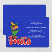 Feestelijke Papegaai Uitnodiging (Voorkant / Achterkant)