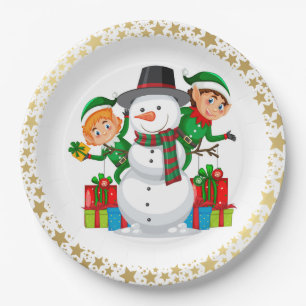 Feestelijke papieren borden bordje