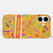 Feestelijke Partij VieringConfetti Toss Over Oranj Case-Mate iPhone Case (Achterkant (horizontaal))