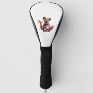 Feestelijke Party Border Terrier Golfheadcover