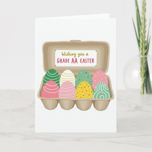 Feestelijke Pasen Eierdoos Kaart (Voorkant)