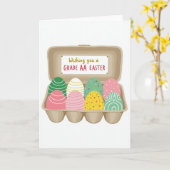 Feestelijke Pasen Eierdoos Kaart (Gele Bloem)