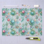 Feestelijke Pastel Kerstboom Ornament Holly Berry Tissuepapier (Craft)