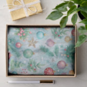 Feestelijke Pastel Kerstboom Ornament Holly Berry Tissuepapier (Geschenk)