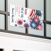 Feestelijke Patriottische BBQ-viering ontwerp Spandoek (Buitenkant Gebouw)