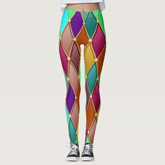 Feestelijke Patroon 1 Pop Mode Leggings (Voorkant)