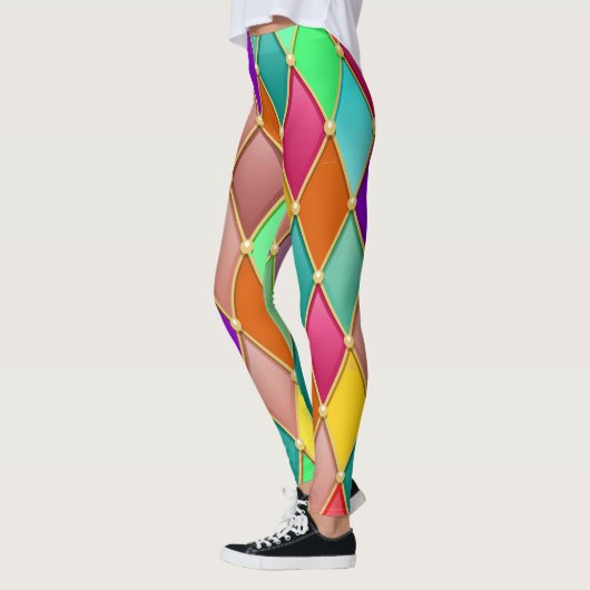 Feestelijke Patroon 3 Pop Mode Leggings (Links)