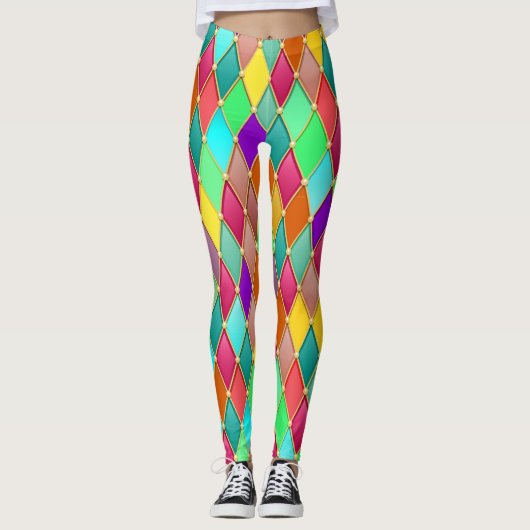 Feestelijke Patroon 4 Pop Mode Leggings (Voorkant)