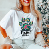 Feestelijke Paw Print Vakantie T-shirt