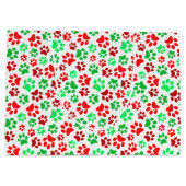 Feestelijke Paw Prints Huisdier Liefhebbers Rood G Groot Cadeauzakje (Achterkant)