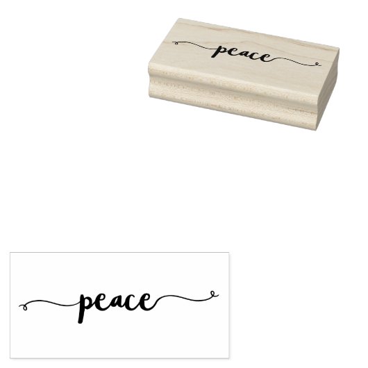 Feestelijke PEACE Holiday Swirls | Kerstmis, Chano Rubberstempel (Gestempeld)
