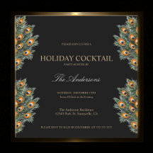 Feestelijke Peacock Vakantie Cocktail Kerstfeest