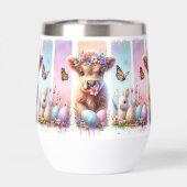 Feestelijke penseelstreek Paas Koe Wijntuimelaar (Achterkant)