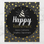 Feestelijke Pensioenparty Wijn Etiket (Enkel label)