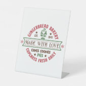 feestelijke peperkoek bakkerij Kerstmis Reclamebord Met Voetstuk (Voorkant)