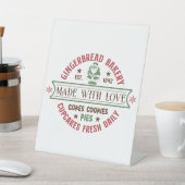 feestelijke peperkoek bakkerij Kerstmis Reclamebord Met Voetstuk (Insitu)