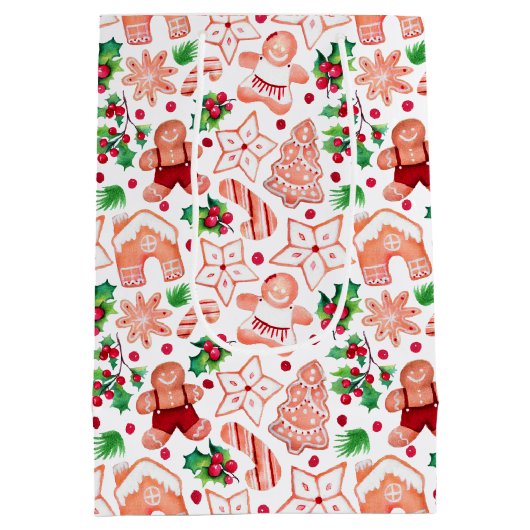 Feestelijke peperkoek Cookie Kerstmis Minimaal Medium Cadeauzakje (Achterkant)