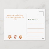 Feestelijke peperkoek foto gepersonaliseerde kerst feestdagenkaart (Achterkant)