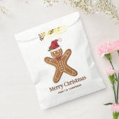 Feestelijke peperkoek kerstkoek met tekst bedankzakje (Gezegeld)