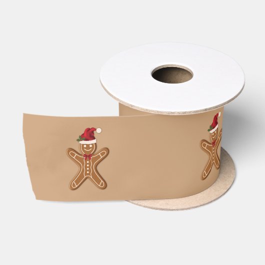 Feestelijke peperkoek kerstkoek satijnen lint (Spoel)