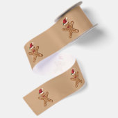 Feestelijke peperkoek kerstkoek satijnen lint (Achterkant)
