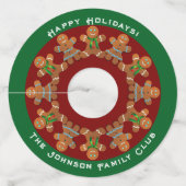 Feestelijke peperkoekkoekjes wijnglaslabel (Achterkant)