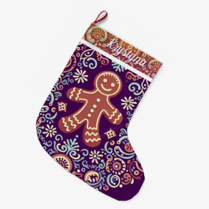 Feestelijke peperkoekverrukking grote kerstsok
