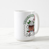 Feestelijke Pepermunt Mocha Koffie Cup Design Koffiemok (Voorkant rechts)