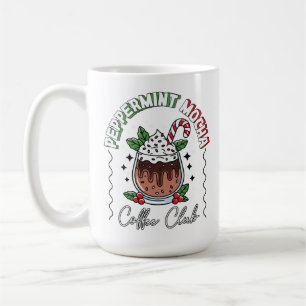 Feestelijke Pepermunt Mocha Koffie Cup Design Koffiemok