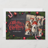 Feestelijke Pet Foto Kerstkaart (Voorkant)