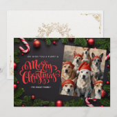 Feestelijke Pet Foto Kerstkaart (Voorkant / Achterkant)